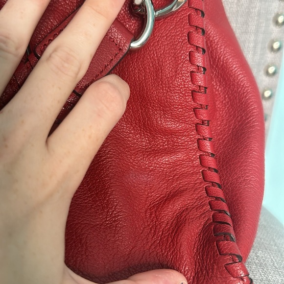 Michael Kors Large Whipped Hamilton Red Leather Purse💌♥️ - Picture 9 of 9